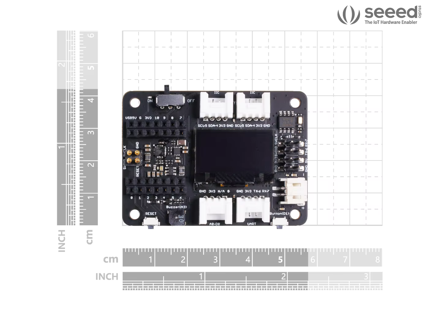Base de placa de expansión Seeed Studio para XIAO con pantalla OLED Grove IIC Uart depuración SWD Digital analógica, circuito compatible con Python - imagen 5
