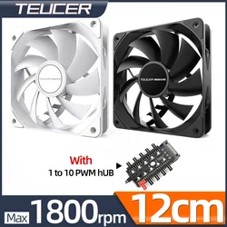 Ventilador Chasis 120mm Teucer – 1800RPM Silencioso Refrigeración PC