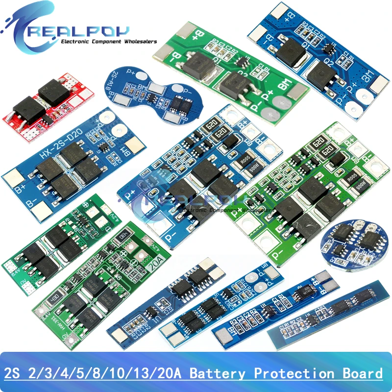 Placa de protección de batería de litio 2S 2A 3A 4A 5A 8A 10A 13A 20A 7,4 V 8,4 V Li-ion 18650/placa BMS estándar/equilibrio - imagen 2