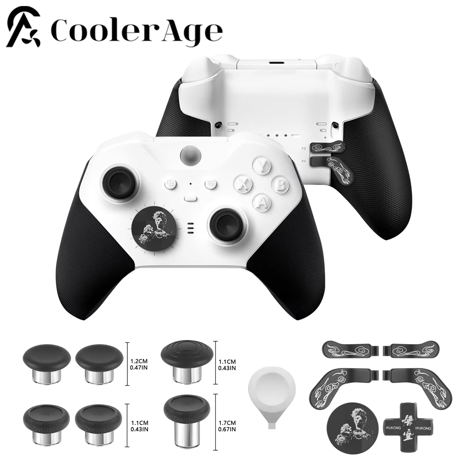 Tapa de Joystick de Metal 13 en 1 para Xbox One Elite Series 2 controlador Goku 6 Swap Stick 4 paletas accesorios de almohadillas D