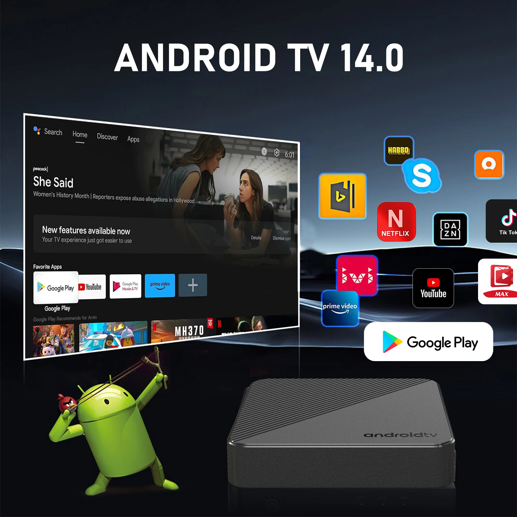Android 14 Live t1s TV BOX wifi6 1000m SMART 4k free live tv home cinema allwinnerh313 streaming media global Edition YouTube - imagen 3