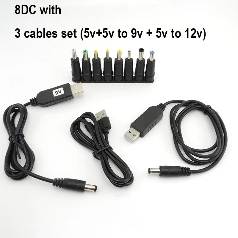 8DC with 3 cables