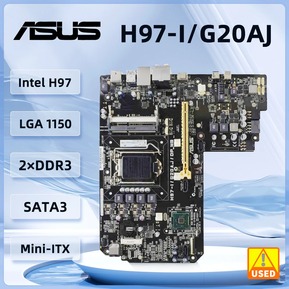 Placa base ASUS H97-I/G20AJ/DP_MB LGA 1150 DDR3 RAM SATA2 Intel H97 compatible con CPU Core i3-4150 i3-4170 i3-4360 i5-4670 i7-4770S