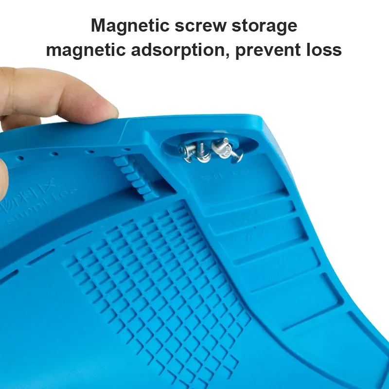 Almohadilla de reparación de trabajo multifunción para mantenimiento de teléfonos móviles, resistencia a altas temperaturas, aislamiento magnético, estera de soldadura BGA - imagen 5