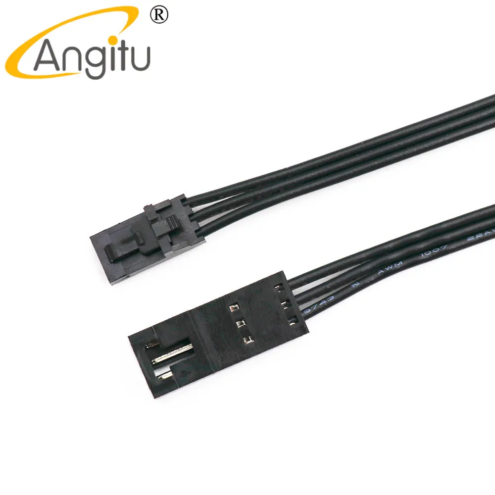 Angitu Corsair RGB ventilador/buje/nodo de iluminación/Cable de extensión de comandante HD LL120 140 QL Cables adaptadores convertidores de 3 pines a 4 pines-50 cm - imagen 2