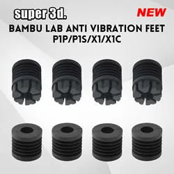 Bambu Lab P1P P1S pies antivibración antideslizante antigolpes a prueba de polvo almohadilla de pie de silicona bambú Bambulabs X1/X1C piezas de impresora 3D