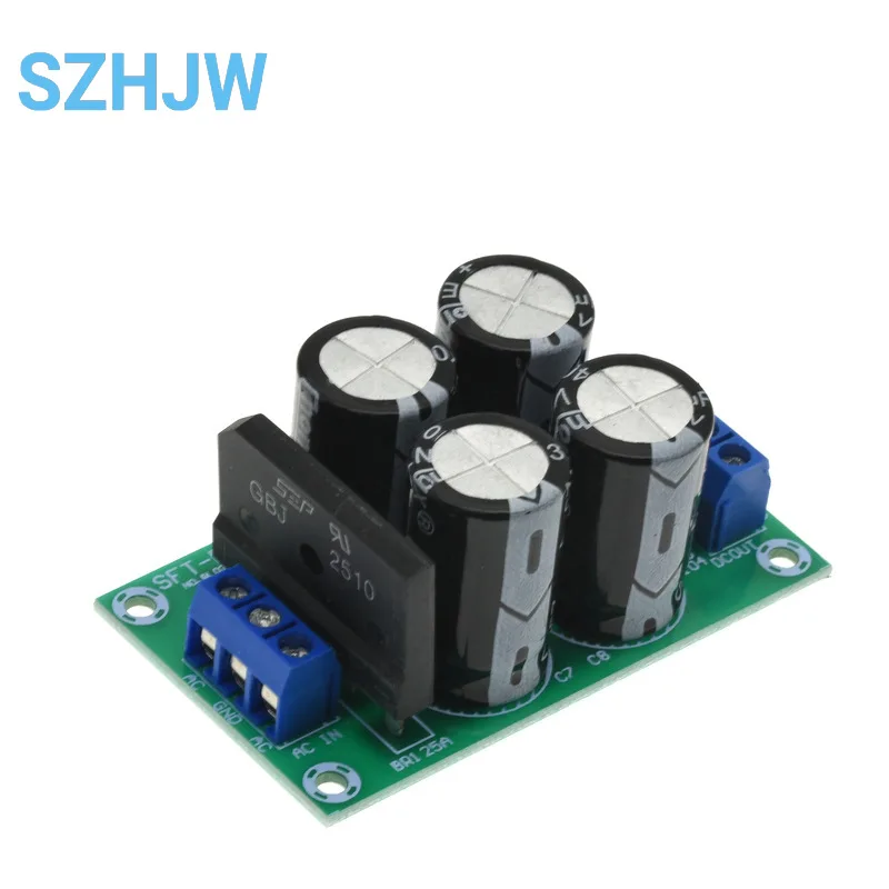 PW28, amplificador de filtro de doble potencia, placa rectificadora 25A, puente plano, módulo de fuente de alimentación no regulada con salida Dual USB AC a DC - imagen 3