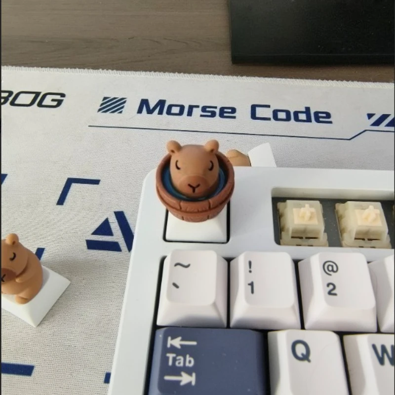 AttackFox-teclas personalizadas de capibara, muñecos de animales de dibujos animados, teclas de Anime para teclado mecánico, teclas Kawaii, regalos para jugadores - imagen 2