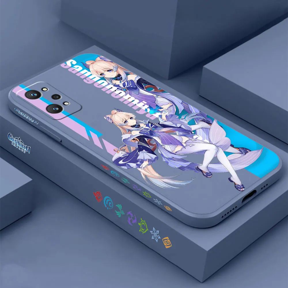 Genshin Impact Ganyu Sangonomiya Kokomi funda para Realme GT Neo 2 3 5 2T C21 C21Y C15 10 8 8I 7 7I 6 5 V25 V15 V13 Pro Plus - imagen 4