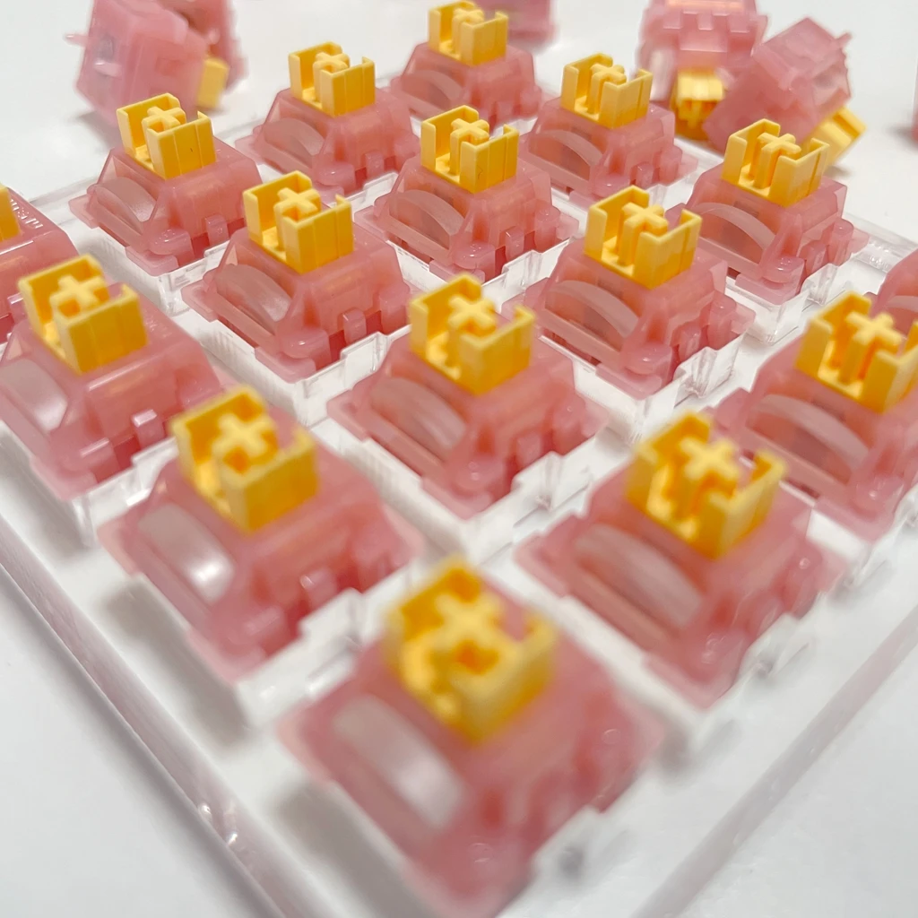 OUTEMU-Interruptor magnético silencioso de melocotón, Teclado mecánico magnético personalizado, 40g, lineal, HIFI, RGB, SMD, para wooting Leobog Hero68 HE