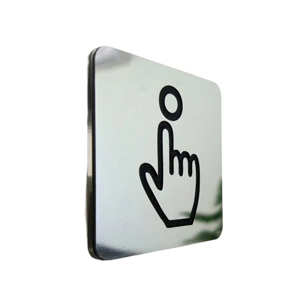 Señal de timbre, placa de anillo, suministros para el hogar, impermeable, acrílico de larga duración, fino, decorativo, tamaño compacto, señales de aviso