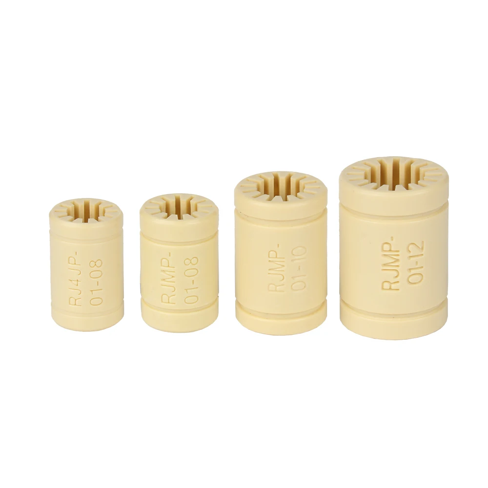 4 Uds rodamientos de plástico para impresora 3D eje de rodamiento de polímero sólido RJMP casquillo lineal RJMP-01-08 para Mendel Prusa DIY pieza de impresora 3D - imagen 2