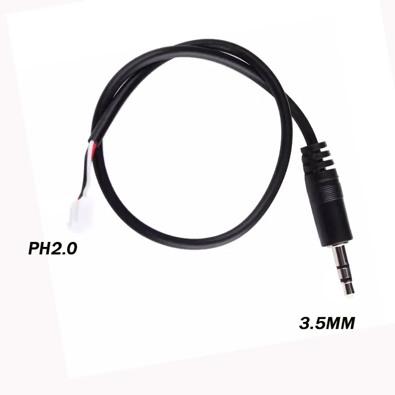 Cable de audio de 3,5mm a PH2.0-3P, 4P, salida de altavoz para auriculares, cable de prueba, entrada JST, paso de 2,0mm