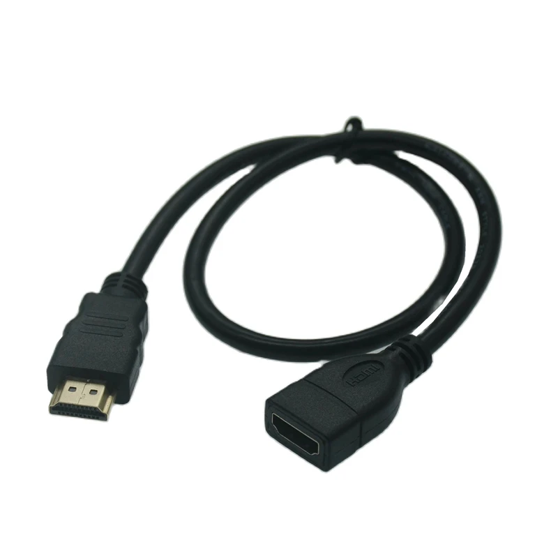 Convertidor macho a hembra compatible con HDMI Dual, adaptador en ángulo arriba y abajo, Cable HDMI para DVD, PS3, PC, 15cm, 30cm, 50CM, 1m - imagen 2