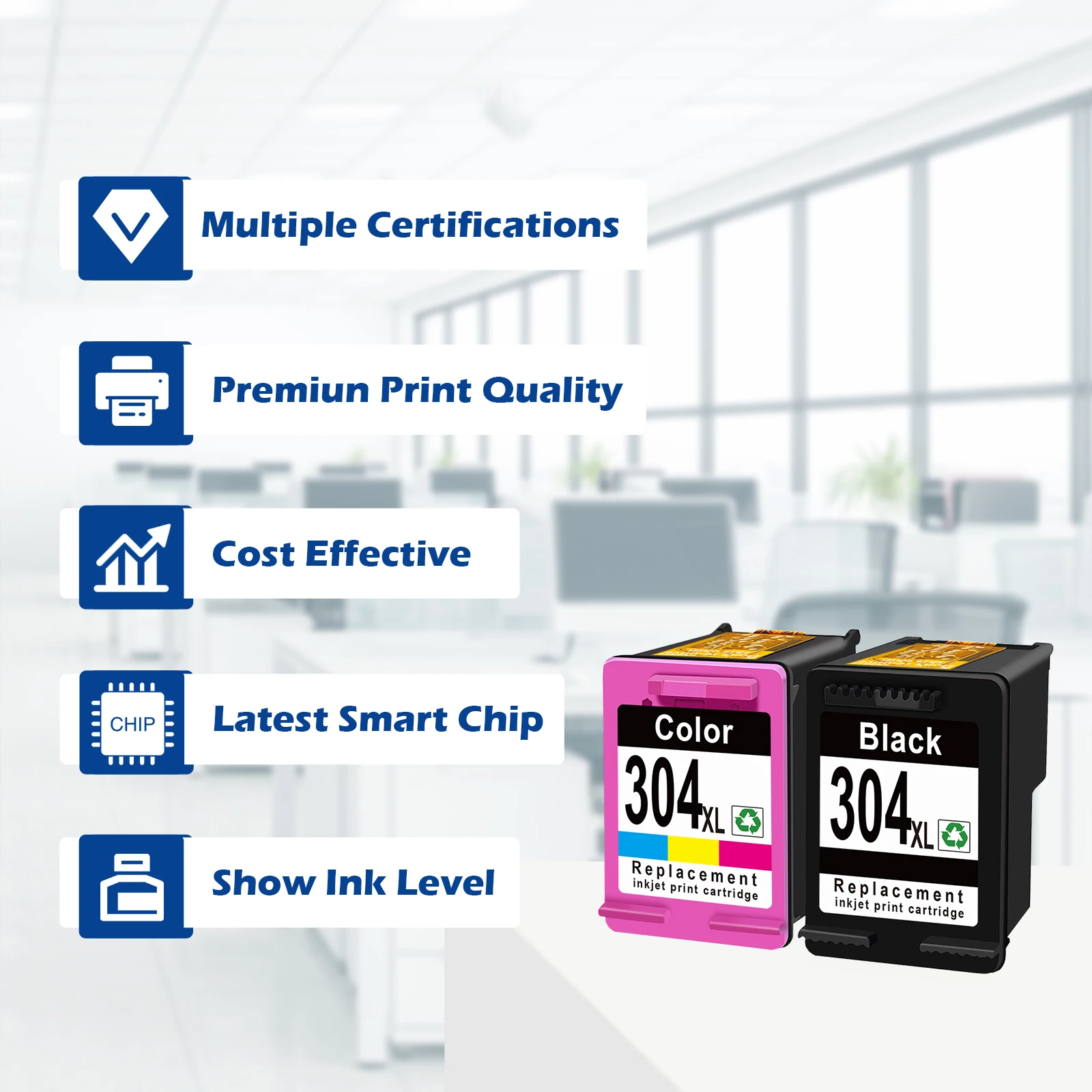 ShinColor- de tinta 304 hp compatible HP 304 XL, Compatible con HP Envy 5000 Series 5010 5012 5014 5020 5030 5032 5034 5052 - imagen 3