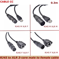 Cable XLR a RJ45 Ethernet Cat5 para Estudio