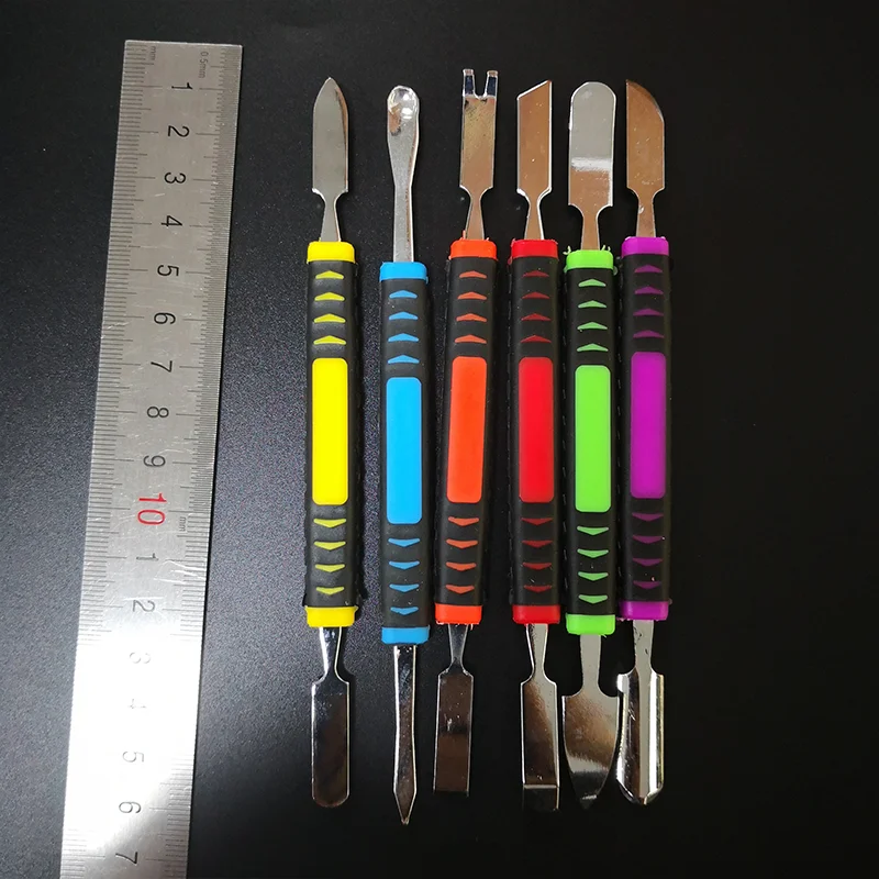 Kit de herramientas de reparación de apertura de acero inoxidable para teléfono móvil, juegos de herramientas manuales, Spudger de doble cabezal de Metal, 6 unids/set - imagen 2