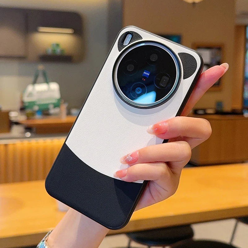 Funda para VIVO X300 Pro Panda Color moda lindo tela patrón de cuero cubierta de protección para VIVO X300 X200 Pro Mini X200S