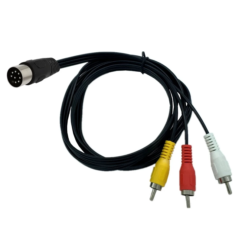 Cable macho Lotus de 0,5 m, 3m, DIN, 8 pines a 3RCA, para cable adaptador de audio, piano y equipo de audio de instrumentos - imagen 4