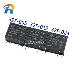 HF32F JZC-32F Relé de potencia 5 pines 3A 250V 5/12/24V