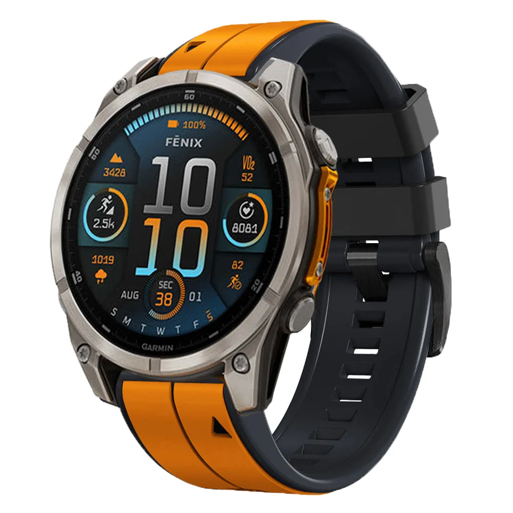 Correa de silicona para reloj Garmin Fenix 8, para Fenix 7 7X 6X 6 Pro 5X 5 Plus E para Epix Pro Gen 2 47mm 51mm Enduro 3 26mm 22mm - imagen 3