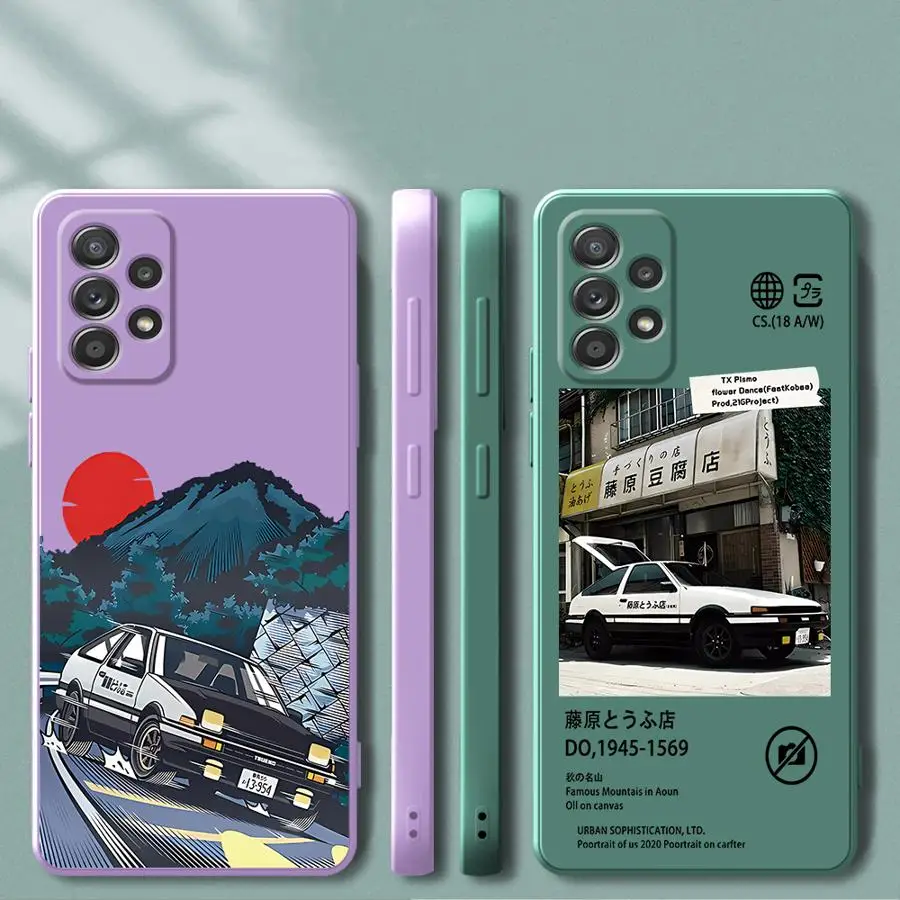 Funda de teléfono de coche con iniciales de Anime D para Samsung Galaxy A02s A06 A30s A71 A73 A50 A56 A05 A20s A03 A04 A53 funda blanda