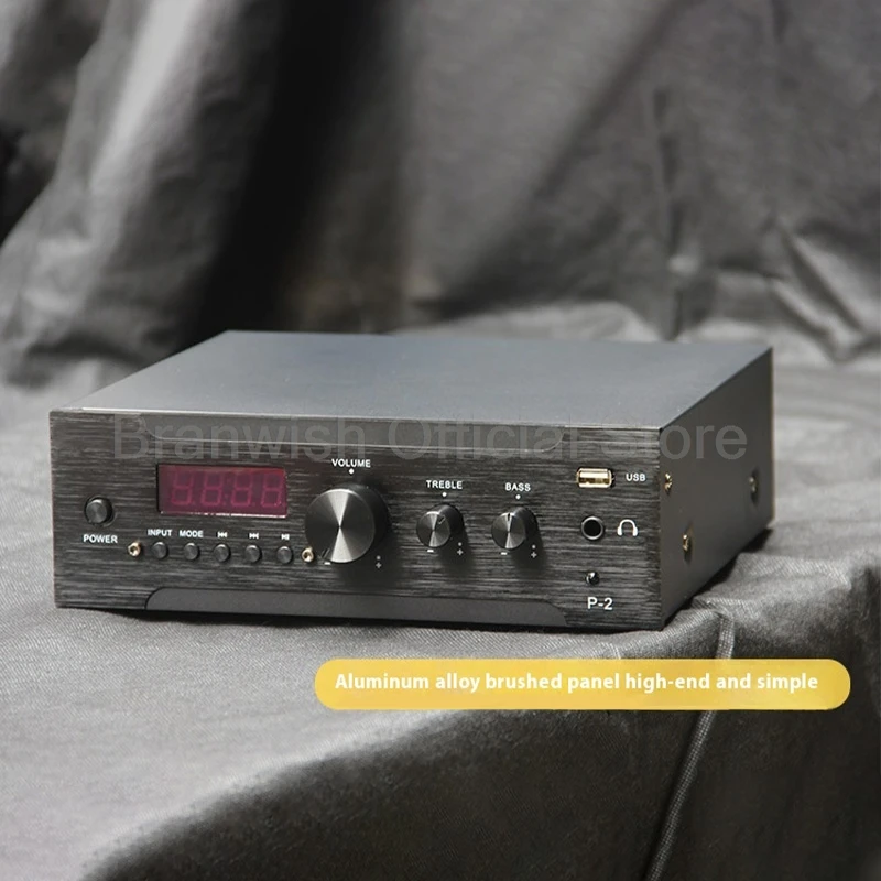 Amplificador estéreo de alta potencia 120Wx2, amplificador Bluetooth 5,2, amplificadores de auriculares de 8ohm, sistema de sonido USB/AUX/óptico para cine en casa DJ - imagen 3