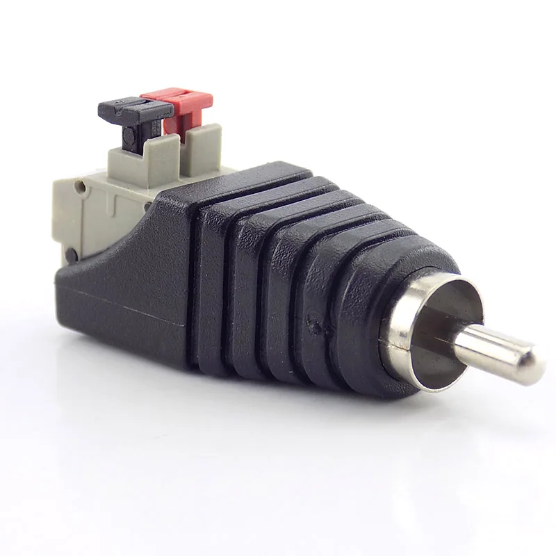 2/4/10 Uds altavoz RCA macho profesional Jack prensa enchufe conector RCA Cable adaptador para altavoz Cable CCTV Audio - imagen 4