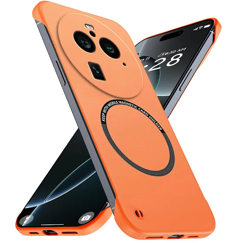 Fundas de teléfono magnéticas delgadas para OPPO Find X6 Pro FindX6 X6Pro, cubierta dura mate antiarañazos, armadura a prueba de golpes sin bordes - imagen 2