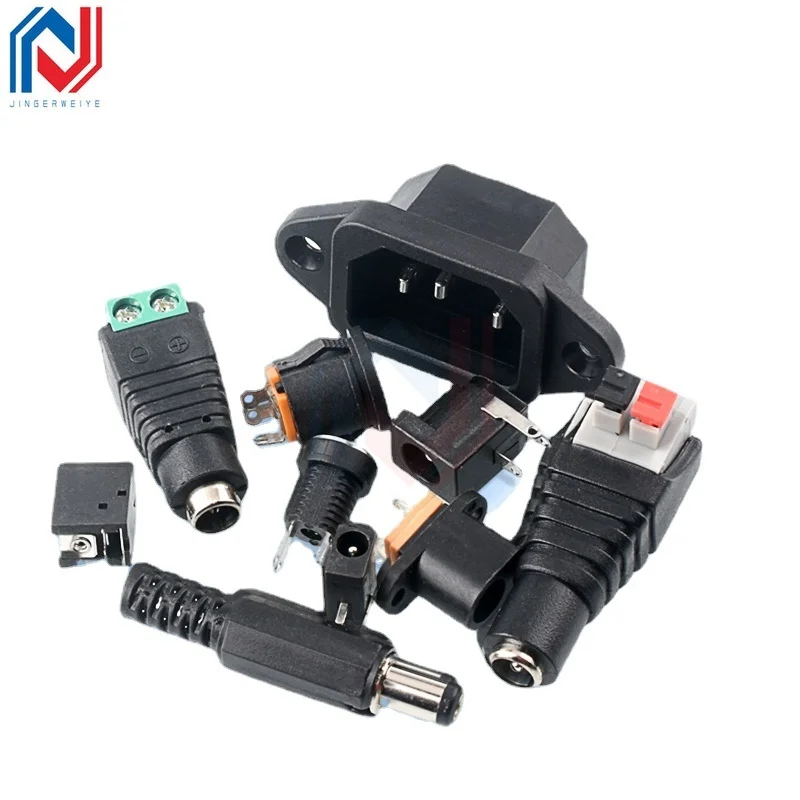 10 unids/lote DC toma de corriente Dc002 conector 3,5x1,1mm/3,5x1,3mm enchufe Dc005 conector macho 022b USB 5,5x2,1mm/5,5x2,5mm - imagen 4