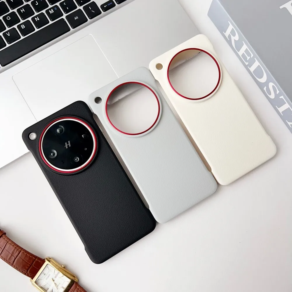 Para OPPO Find X8 Ultra funda dura de cuero PU funda protectora trasera ultrafina para OPPO Find X8 Pro X8Ultra carcasa de teléfono - imagen 2