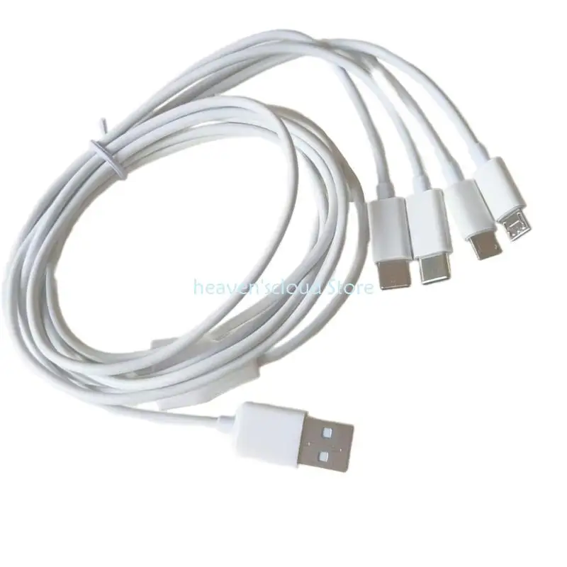 Y88B Cable multicomar USB compactamente para Tipo C y Micros USB usa 78.74 pulgadas - imagen 3