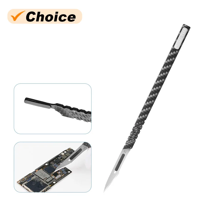 QIANLI-cuchillo de reparación de fibra de carbono TX01, herramienta manual de limpieza de pegamento de placa base de teléfono móvil, CPU, Chip IC, eliminación - imagen 2