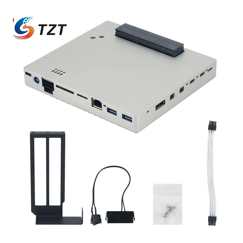 TZT CX GPU Dock Base de expansión de tarjeta gráfica portátil de alto rendimiento Doble Thunderbolt 100W + 15W