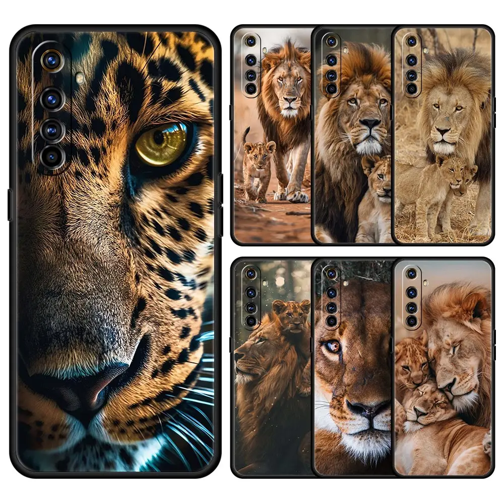 León Alpha macho Cub para Realme GT Neo 2 3 3T 5 funda de teléfono 12 11 5G 10 9 8 5G 7 6 GT5 GT3 GT2 Pro C21 C11 C25 C35
