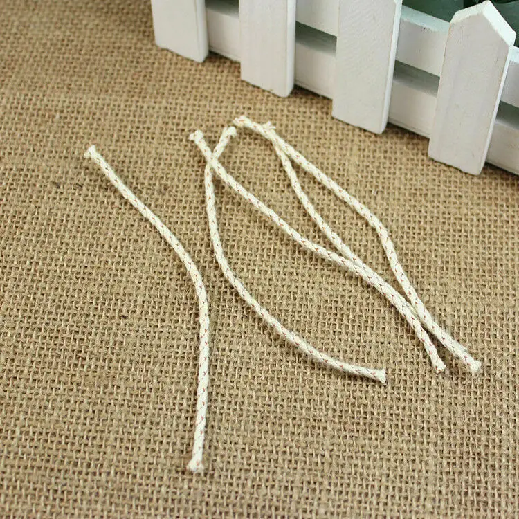 10 unids/lote mecha de núcleo de algodón para lámpara de Alcohol Kerosen mechas duraderas para rueda DIY encendedor de aceite herramientas de fabricación de velas