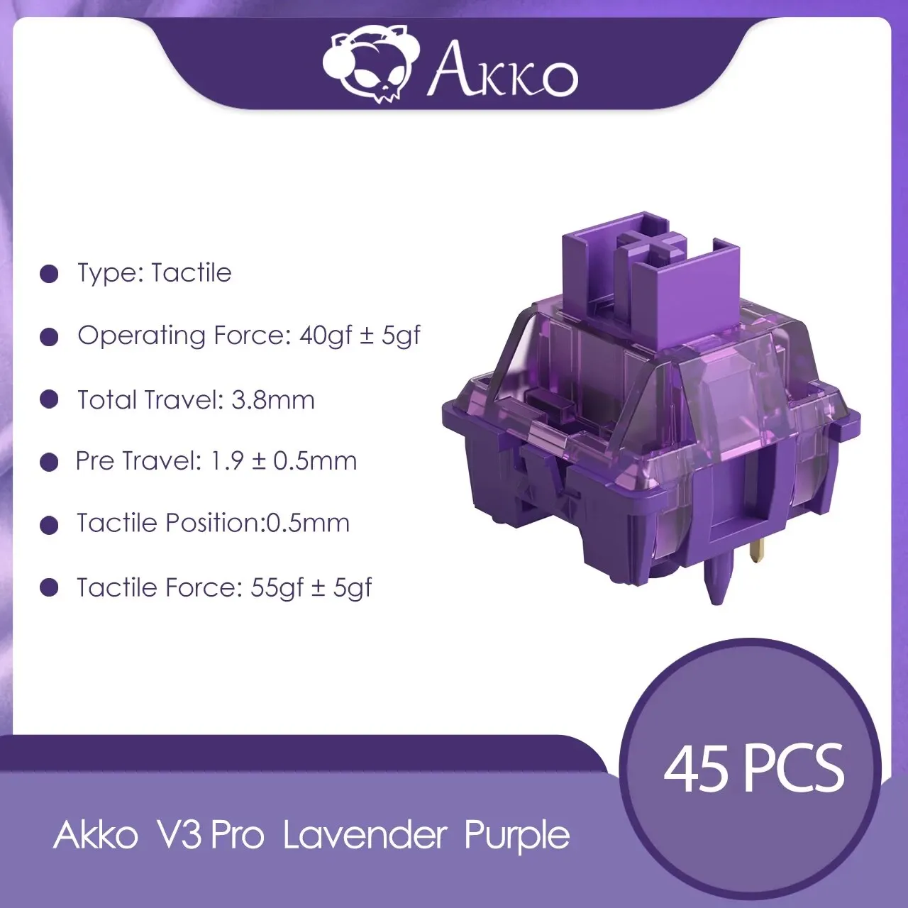Akko V3 Pro interruptores táctiles/interruptor lineal para teclado mecánico paquete de 45 Uds reemplazable Outemu Gateron Cherry MX interruptor de llave - imagen 3