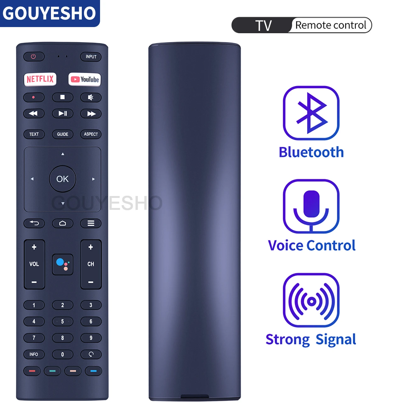 Mando a distancia por voz para Konka, mando a distancia para TV inteligente, 32H31A, 40H33A, 43U55A, 50Q75A, ANAM, JVC, AV-H323115A, RC-N2409, blaupunkt, RM-C3416 - imagen 3