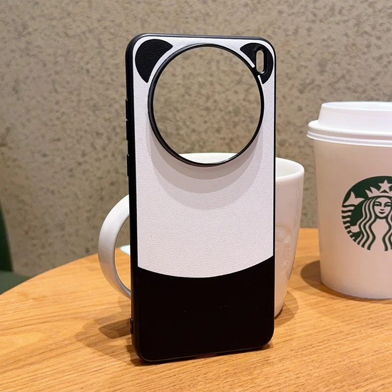 Funda protectora con anillo elevado de cuero liso de Panda bonito para VIVO X200 Ultra X200s x200 pro mini X100 Ultra X100S, funda protectora para cámara - imagen 5