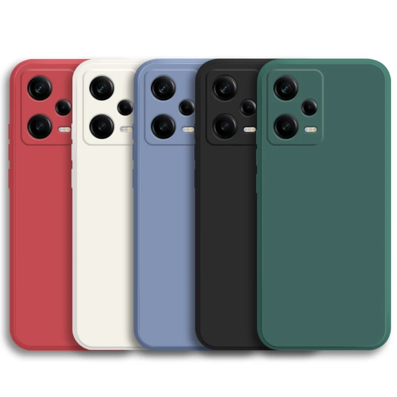 Para Xiaomi Redmi Note 12 Pro Funda Redmi Note 12 Pro Plus Funda Coque Original de silicona líquida suave TPU Funda de teléfono Redmi Note 12 - imagen 2