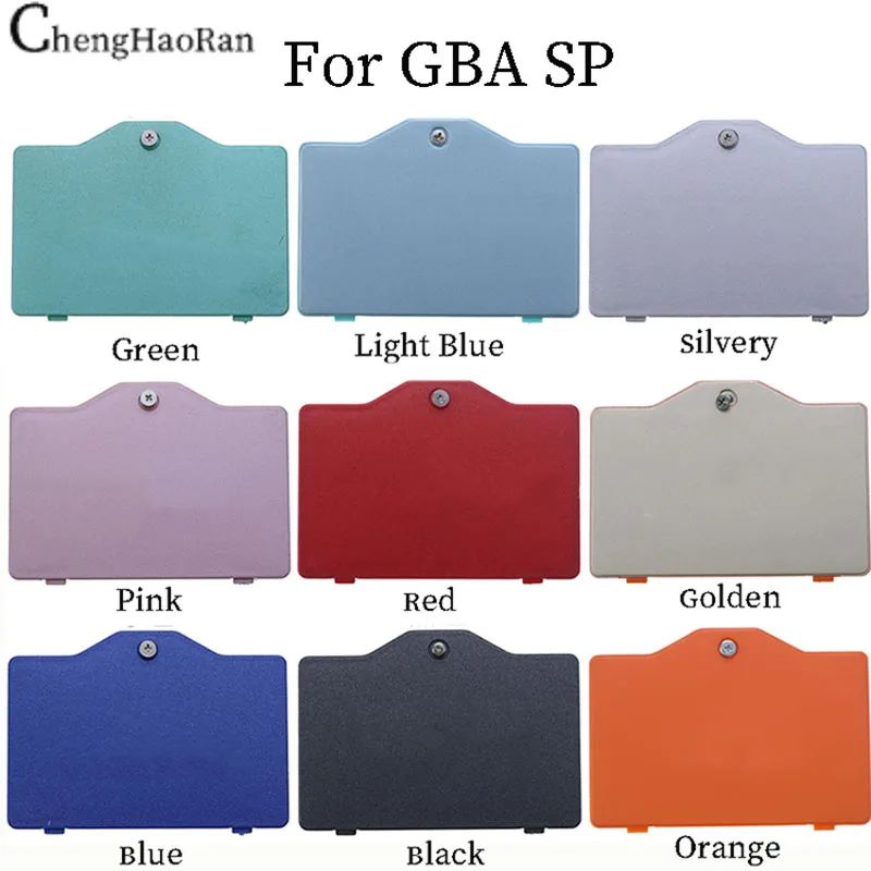 ChengHaoRan-carcasa trasera para Nintendo GBA SP, cubierta de batería con tornillo, accesorios, 1 unidad
