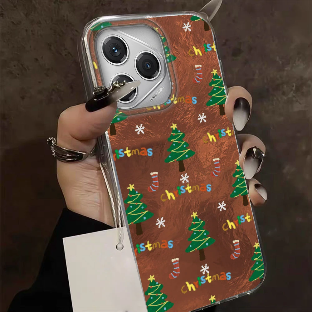 Para Honor 400 200 Pro 70 Migic6 7 5 Lite 90 Smart X9a X9c X9b X8b X8c X7c X8a X7b X6b X6 funda de teléfono con patrón de árbol de Navidad - imagen 2