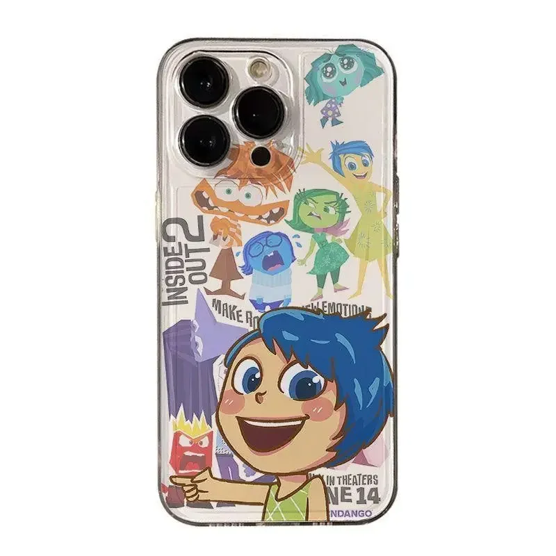 Funda de teléfono de dibujos animados Inside Out Disneys para Samsung S24 S23 S22 S21 S20 S10 FE Note 20 10 Plus Ultra Lite 5G, funda de TPU suave transparente - imagen 5