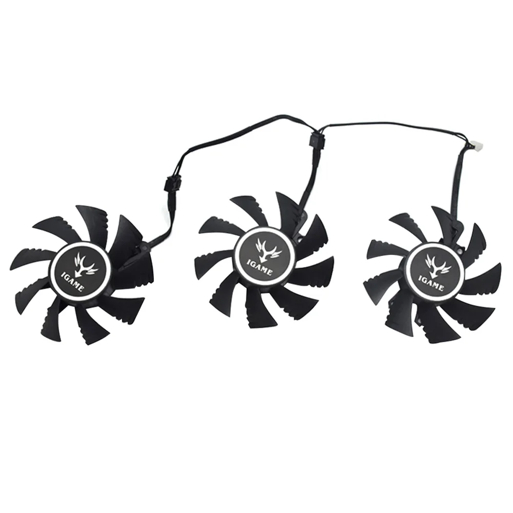 Para iGame colorido GeForce GTX 1050 1060 1070Ti 1080 ventilador de tarjeta de vídeo 75MM 4 pines reemplazo de tarjeta gráfica ventilador GPU - imagen 2