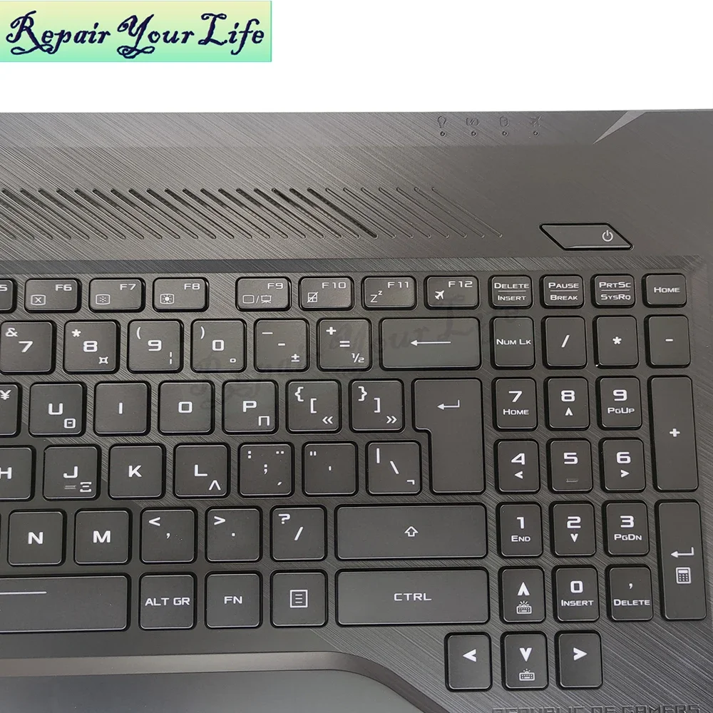 GK/CF Teclado retroiluminado, reposamanos para Asus GL703, ROG Strix, GL703V, GL703VD, Grecia, teclado francés canadiense, 90NB0CM1-R31C80 - imagen 5