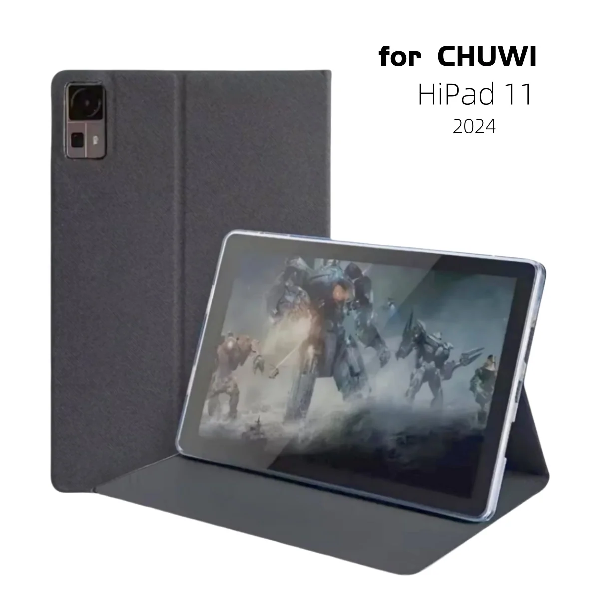 Funda de negocios ultradelgada para Chuwi HiPad 11 (10,95 pulgadas 2024), funda con tapa de cuero PU con encendido/apagado automático y soporte multiángulo