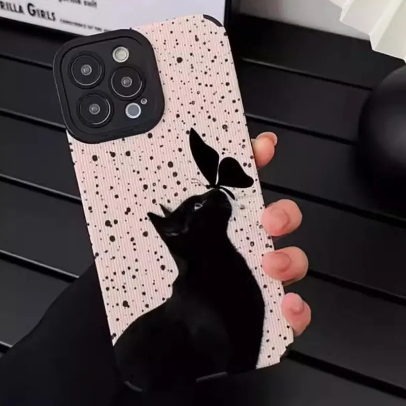 Para Samsung Galaxy S25 S24 Ultra Fundas lindo gato Funda S23 S22 Plus Funda A32 A73 A54 A14 Capas A33 A23 5G A13 A34 A55 A15 A53 - imagen 5