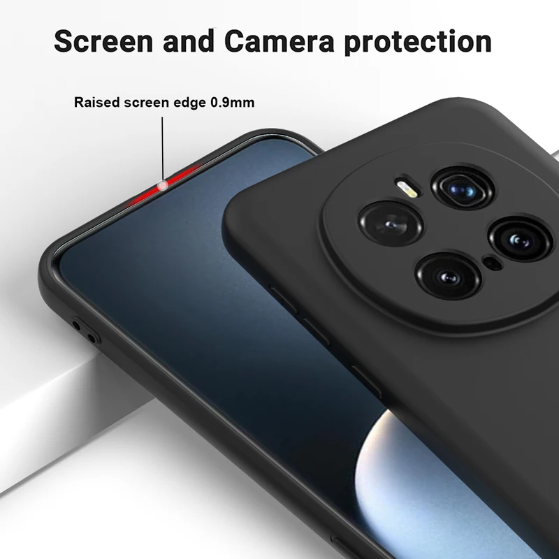 Para Honor Magic 7 Pro, 7 funda ELVEV, bonita funda protectora de silicona líquida de buena calidad para teléfono con capa de terciopelo en el interior - imagen 3