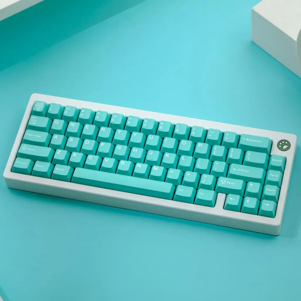 Teclas de teclado cian de 114 teclas, teclas PBT de doble disparo, perfil de cereza para interruptores Gateron MX, teclado mecánico para jugadores - imagen 4