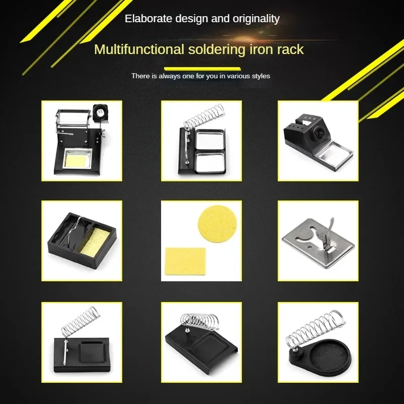 Soporte de soldador para estación de soldadura, punta de hierro con esponja de limpieza de soldadura, accesorios de soldadura eléctrica - imagen 2
